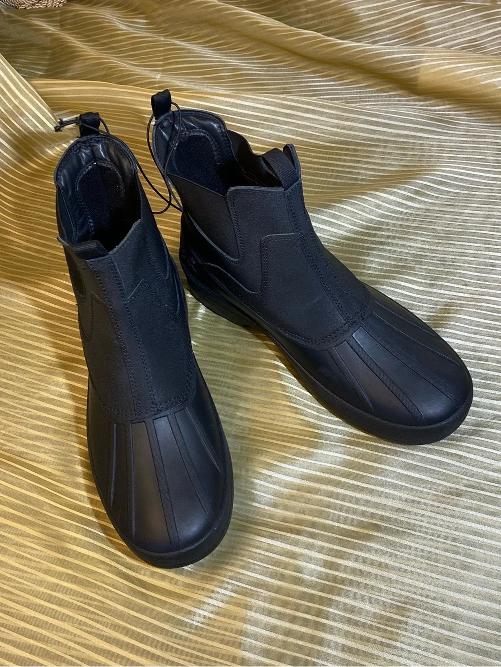 NWT GOODFELLOW men Waterproof Black Chelsea Duck Boots, size 12